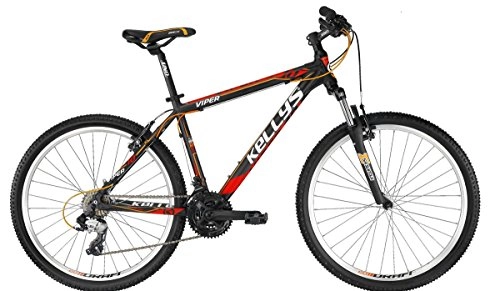 Mountain Bike : Di Kelly "Viper 10 Black Fire" 66, 04 cm in alluminio MTB hard Tail, Shimano 21-Marce 39, 37 cm (16043)