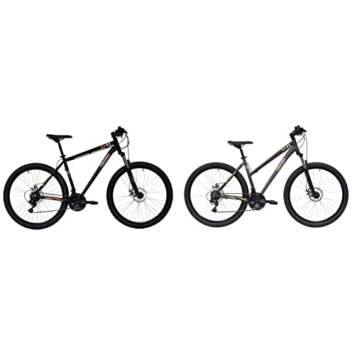 Mountain Bike : Discovery Mountain Bike 27.5'' Con Forcella Ammortizzata, Freni A Disco Meccanici, Nero & Bicicletta Mountain Bike 27.5%22 Donna, Antracite