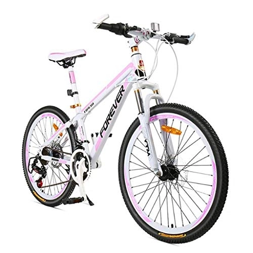 Mountain Bike : Dsrgwe Mountain Bike, 26” Mountain Bike, Telaio in Alluminio Hardtail, con Freni a Disco e Sospensione Anteriore, 27 di velocità (Color : A)