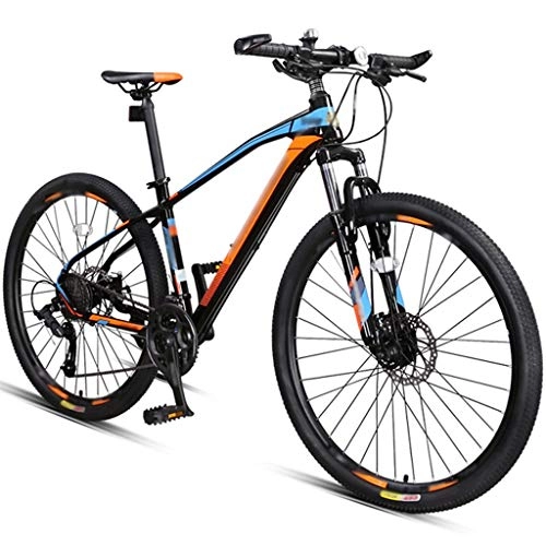 Mountain Bike : DXIUMZHP Hardtail Mountain Bike da Esterno, Bicicletta Unisex A 27 velocità, MTB Super Leggera in Lega di Alluminio, Freno A Disco / Freno A Disco Olio (Color : Orange-Disc Brake, Size : 26 Inches)