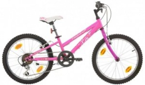 Mountain Bike : EVa 24 pollici 28 cm Donna 18 G freno Rim Rose / Violett