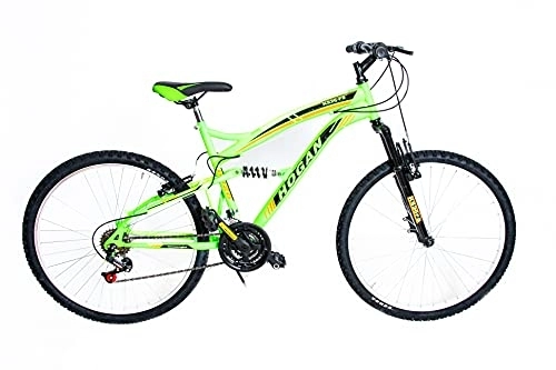 Mountain Bike : F.LLI MASCIAGHI Bici BIAMMORTIZZATA 26' 18 Velocita Cambio SAIGUAN Colore Base Verde Arancio- Bicicletta Bike*****VA Bene per Una PERSANA Alta CM 150 A 170 CM New
