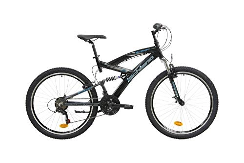 Mountain Bike : F.Lli Schiano Energy, Bici Biammortizzata Uomo, Nero-Blu, 26