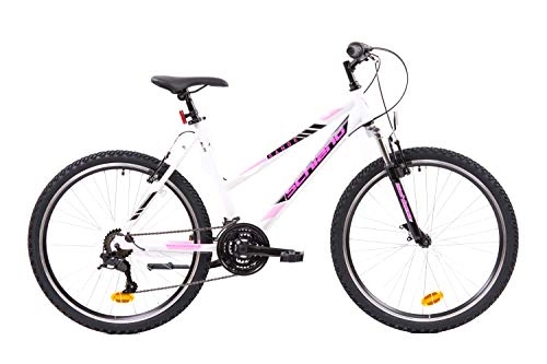 Mountain Bike : F.lli Schiano Range - Bici MTB, Donna, V-brake in alluminio, Bianco / Rosa, 26