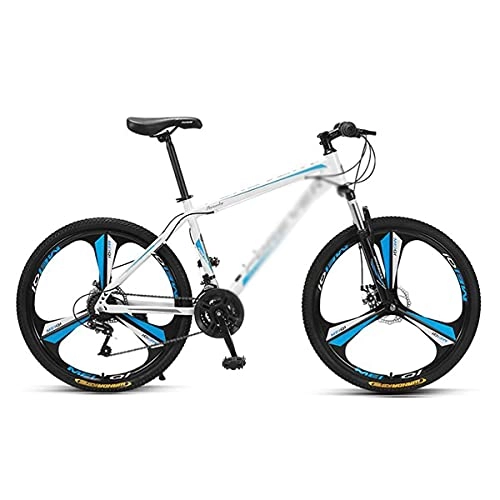 Mountain Bike : FBDGNG Mountain Bike per adulti e ragazzi 24 / 27 velocità MTB Bike telaio in acciaio al carbonio ruote da 26 pollici bici esterna doppio sistema di freno a disco (dimensioni: 24 velocità, colore: blu)