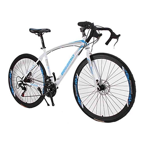 Mountain Bike : GAOTTINGSD - Bicicletta da mountain bike per adulti per mountain bike e mountain bike, ruote da 27, 5 cm a 21 velocità, doppio freno a disco (colore: bianco)