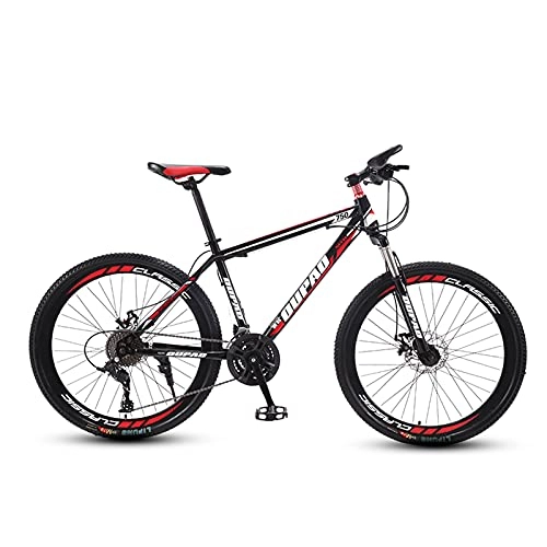 Mountain Bike : GAOXQ Bici da Uomo in Mountain Bike, Ruote da 29 Pollici, spostatori a Torsione, deragliatore Posteriore a 21 velocità, Freni a Disco Anteriore e Posteriore, Colori multip Red Black