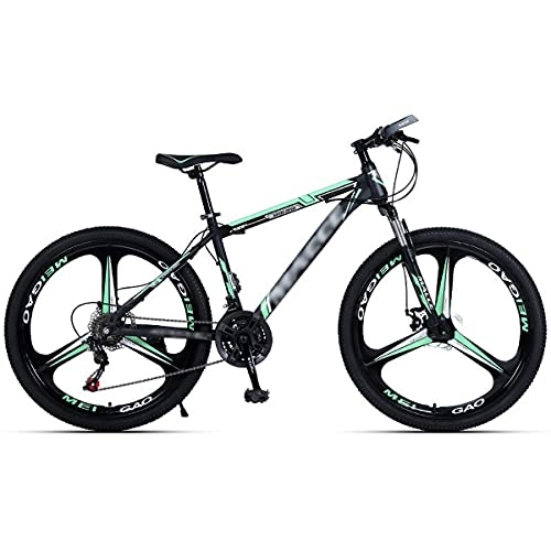 Mountain Bike : GGXX Mountain Bike da 24 / 26 Pollici per Adulti E Giovani, 21 / 24 / 27 velocità, Ruote Leggere A 3 Razze, Mountain Bike, Freni A Doppio Disco, Forcella Ammortizzata