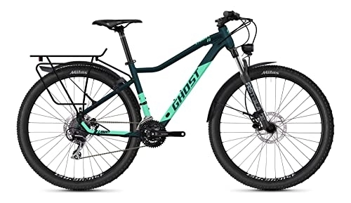 Mountain Bike : Ghost Lanao EQ 27.5R - Bicicletta da trekking da donna, M / 44 cm, colore: Blu perla / verde opaco
