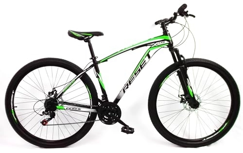 Mountain Bike : giordano shop Bicicletta Mountain Bike MTB Ragazzo 29" 21V in Acciaio Nero e Verde Fluo