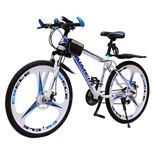 Mountain Bike : GRXXX Freni a Disco Shifting per Bici da Mountain Bike a Una Ruota 21 velocità per Gli Studenti Adulti, Blue-21 Speed