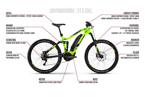 Mountain Bike : HAIBIKE Sduro FullSeven LT 4.0 Bicicletta elettrica Pedelec 500 Wh Shimano Deore 20 Marce, Misura L