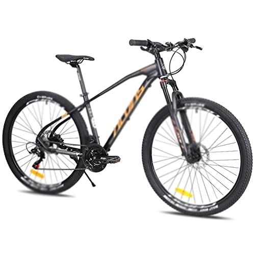 Mountain Bike : HESND zxc Biciclette per adulti Mountain Bike M315 in lega di alluminio a velocità variabile auto freno a disco idraulico 24 velocità 27, 5x17" Fuoristrada (colore: nero, arancione, taglia: 24_27.5X17)