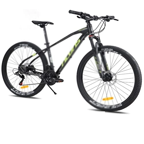 Mountain Bike : HESND zxc Biciclette per adulti Mountain Bike M315 in lega di alluminio a velocità variabile auto freno a disco idraulico 24 velocità 27, 5x17" Fuoristrada (colore: nero verde, dimensioni: 24_27.5X17)