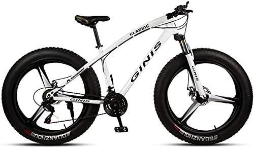 Mountain Bike : HJRBM Mountain Bike off-Road Beach Snow Bike 21 / 24 / 27 / 30 Speed ​​Speed ​​Mountain Bike 4.0 Wide Tire Adulto Outdoor Riding 6-6，D，30 Speed ​​fengong (Color : D)