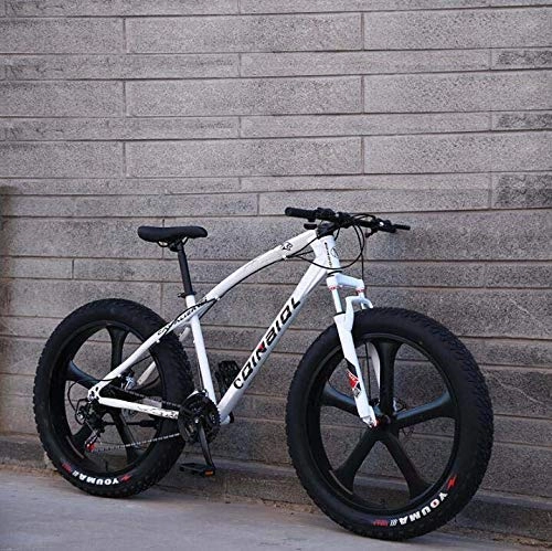 Mountain Bike : HYCy MTB Mountain Bike Bicicletta per Adulti, Bici Cruiser con Telaio in Acciaio ad Alto tenore di Carbonio, Freno a Doppio Disco e Forcella Anteriore Completamente Ammortizzata