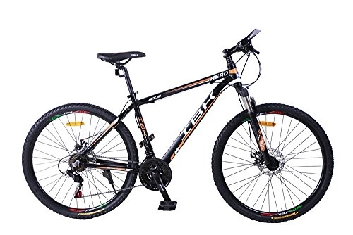 Mountain Bike : IBK Bici Bicicletta MTB 27.5 Hero 7 Vel. Shimano Front Suspension Mountain Bike (Arancione / Nero)