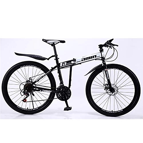 Mountain Bike : JAEJLQY Bicicletta Mountainbike -Alluminio, Doppio Disco e Sospensione 21 / 24 / 27 / 30 velocità Alluminio, Freni a Disco e Sospensione, E, 27