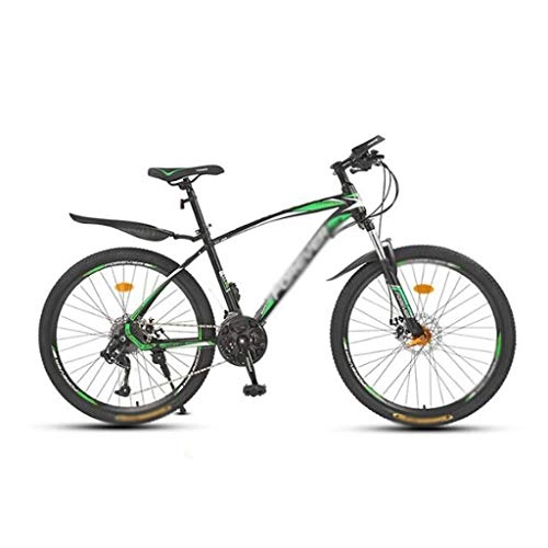 Mountain Bike : JHEY velocità variabile Mountain Bike off Road Forte Assorbimento di Scossa Bicicletta Pieghevole Adatto for Ragazzi e Ragazze (Color : Green)