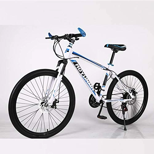 Mountain Bike : JYPCBHB Mountain Bike per Adulti 24-26 Pollici Pneumatico 21-27 velocità ，con Telaio in Alluminio, Forcella Anteriore Ammortizzata，Adatto per La Guida All'Apertoblue (26 inch)-24 Speed