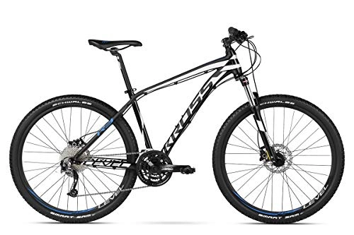 Mountain Bike : Kross Level R3 Mountainbike MTB Alluminio Lite Suntour XCM Schwalbe 27.5 Shimano Alivio (L, Nero Bianco Blu)