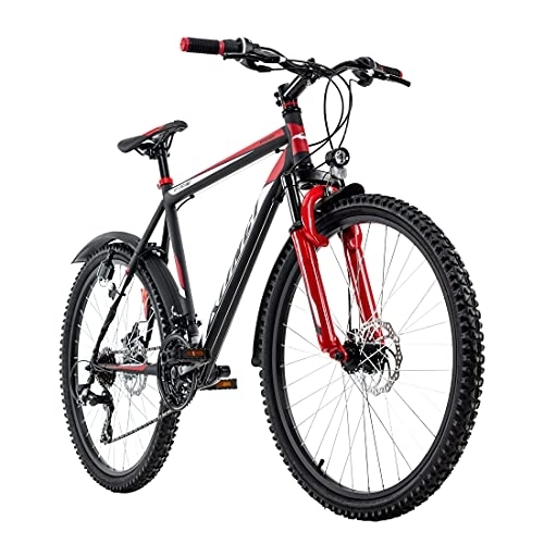 Mountain Bike : KS Cycling, Mountain bike Hardtail ATB 26" Xtinct nero / rosso RH 46 cm Unisex-Adulti, Zoll