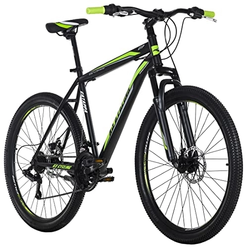 Mountain Bike : KS Cycling, Mountain bike Hardtail Catappa nero / verde RH Unisex adulto, 26 Zoll, 46 cm