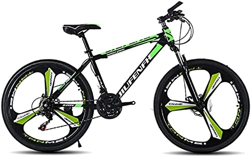 Mountain Bike : La nuova bici da montagna da 26 pollici Premium Cross-Country Mountain Bike 27 velocità deragliatore posteriore anteriore e posteriore freni a disco Sospensione verde 21 velocità 24 pollici
