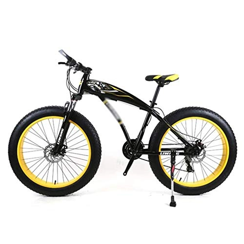 Mountain Bike : LBWT Unisex Moda Mountain Bike, 24 Pollici Ruote Biciclette, Outdoor Leisure Sport, Articoli da Regalo (Color : Black Yellow, Size : 27 Speed)