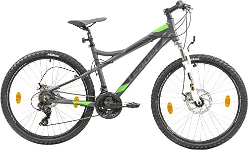 Mountain Bike : Leader Range 26 pollici 43 cm Uomo 21 G freno a disco Antracite