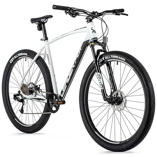 Mountain Bike : Leaderfox Esent MTB Bicicletta 29 pollici 8 marce disco bianco Rh51 cm