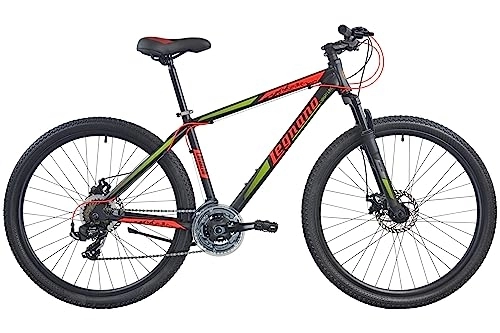 Mountain Bike : Legnano LAVAREDO, MTB 27.5 Pollici Uomo, Nero, Rosso e Lime, 43