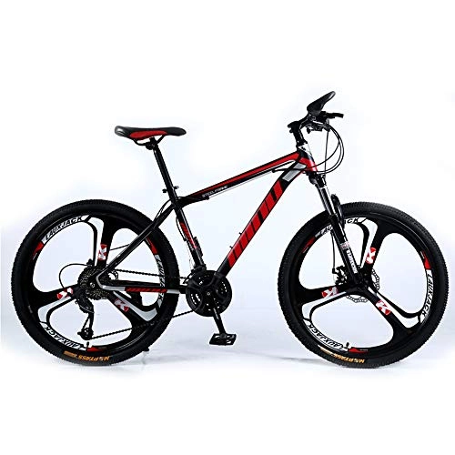 Mountain Bike : LISI Bicicleta de montaña para adultos 26 pulgadas 30 velocidades Una rueda todoterreno amortiguador de Hombres y Mujeres biclicleta Bicicleta, Red