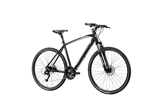 Mountain Bike : Lombardo Ibrida 28" Amantea 200 U 21V Black / Gray Matt Mis 51
