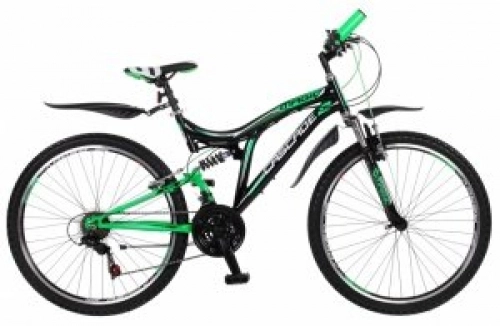 Mountain Bike : Magic Cascade 26 pollici – 41 cm uomo 18 G Velge freno nero / verde