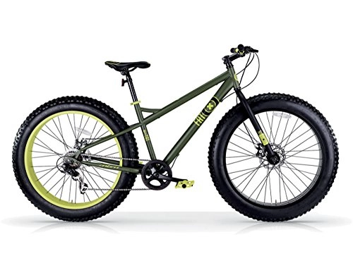 Mountain Bike : MBM Fatmachine, Fat Bike da Montagna Unisex Bambini, Verde Militare A42, Taglia Unica