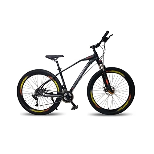 Mountain Bike : Mens Bicycle Bicycle Mountain Bike Road Bike 30-Speed Aluminum Alloy Frame Variable Speed Double disc Brake Bike (Color : 24-Black Green) (24 Black orange)