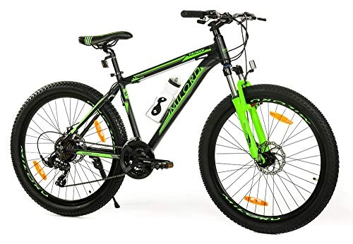Mountain Bike : Milord. MTB Mountain Trekking Bike, Bicicletta Thunder, 21 velocit - Nero Verde - 26