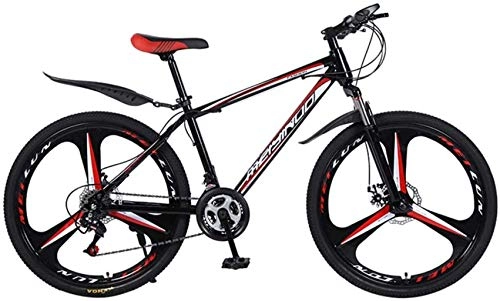 Mountain Bike : MJY Bicicletta da 26 pollici per mountain bike, telaio in acciaio ad alto tenore di carbonio e lega di alluminio, doppio freno a disco, mountain bike hardtail 6-24, 21 velocità