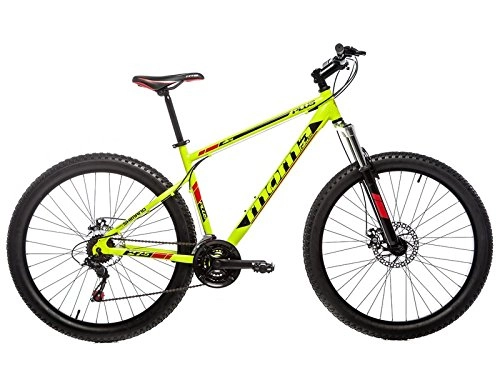 Mountain Bike : Moma Bikes Bicicletta Mountain Bike Plus, Tipo: 27, 5” BTT, Cambio a Shimano 21 velocità Alluminio, Freni a Disco e Sospensione, M-L (1.65 – 1.79 m).