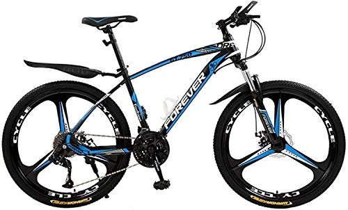 Mountain Bike : MOSHANG 21 / 24 / 27 / 30 26 Pollici velocità della Bicicletta Mountain Bike, Coda Dura Mountain Bike, sedili Doppie con Disco Bicicletta Leggera Regolabile (Color : Black Blue, Size : 21 Speed)