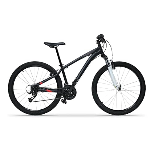 Mountain Bike : Mountain Bike, 21 velocità, ruote da 27, 5 pollici, telaio leggero in lega di alluminio, doppio freno a V, tre opzioni di colore. (Colore: Nero-L)