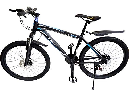 Mountain Bike : Mountain Bike, 26", comoda e leggera, resistente, assorbimento degli urti, con finitura a 21 velocità, ottima sospensione, per uomo e donna (blu)