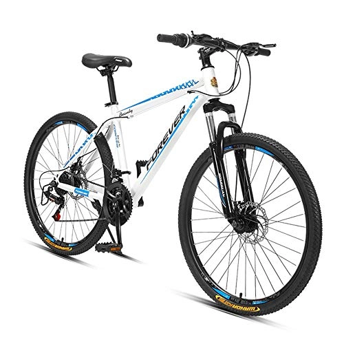 Mountain Bike : Mountain bike, bici con freno a doppio disco, bici da strada, ruote da 26 pollici, cambio a 24 velocità, sedile regolabile in altezza, disponibile per uomo / donna / B / Come mostrato