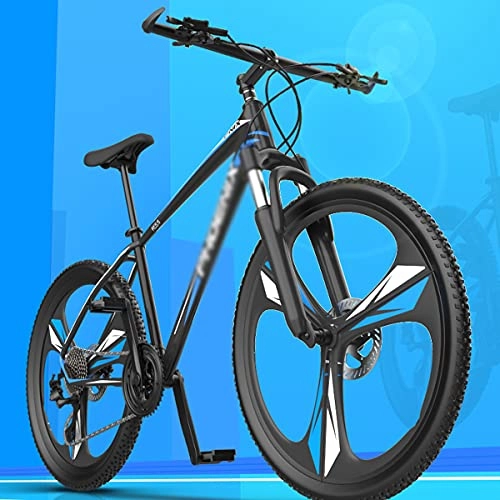Mountain Bike : Mountain Bike Bicicletta MTB Mountain Bike da Uomo Ruote da 26 Pollici, Telaio in Alluminio, Spostamento Regolare, Ammortizzatore Bloccabile - Blu(Size:27 Speed, Color:Blu)