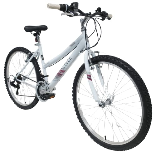 Mountain Bike : Mountain bike da 26" da donna "ECCELLE" a 18 velocità indicizzate con maniglie girevoli, deragliatore Shimano, freni a V + cerchi in alluminio.