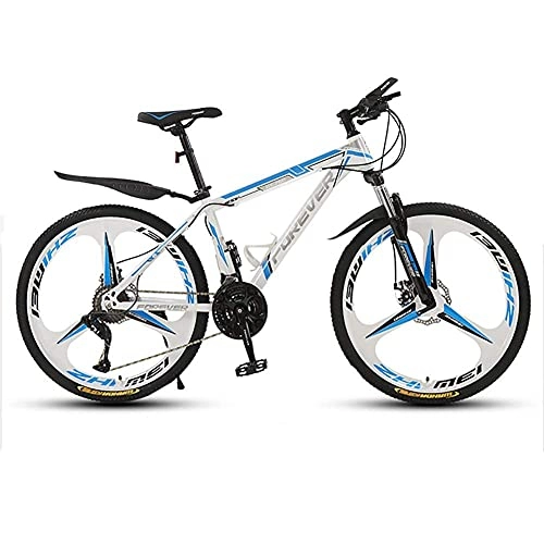 Mountain Bike : Mountain Bike da 26 pollici con 3 taglierine, biciclette da fuoristrada in acciaio ad alto tenore di carbonio, con freni a disco meccanici, 24 velocità, adatte per fengong di altezza 160-180 cm (Color