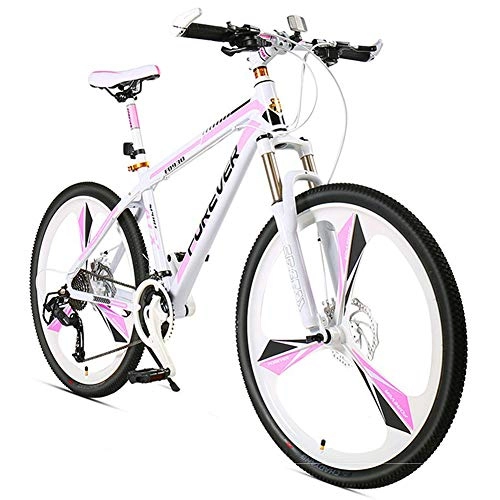 Mountain Bike : Mountain Bike da Donna, Bici da Corsa per Fuoristrada Leggera in Lega di Alluminio 24" / 26" 27 Ruota A Raggi Variabili / Ruota Integrata Bici da Donna, Integrated Wheel, 26"