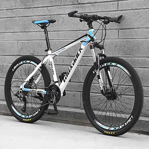 Mountain Bike : Mountain bike da uomo e donna da 24 / 26 pollici, bicicletta in acciaio ad alto tenore di carbonio all'aperto, ciclismo sportivo, bicicletta da montagna con sedile regolabile a sospensione anteriore,
