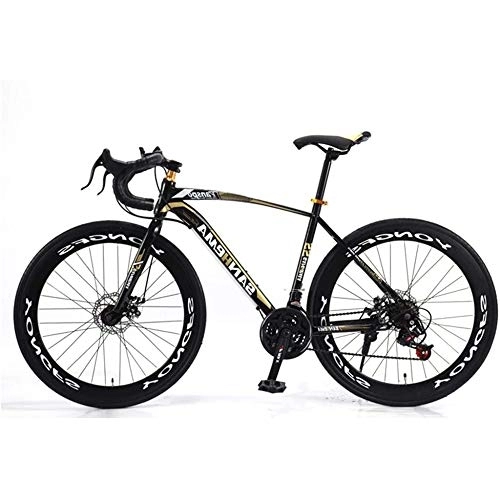 Mountain Bike : Mountain bike da uomo e donna, velocità variabile, doppio freno a disco, regolabile, bicicletta comoda, A-21 Speed - 26 pollici